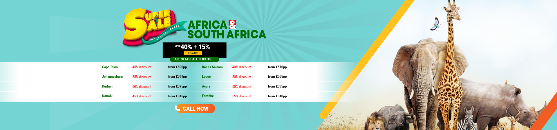 Africa and South Africa Flight Sale